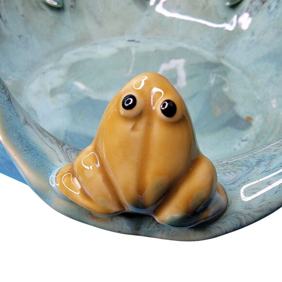 HUGE Pier 1 Majolica Pottery Frog Planter - Picture 2 of 4